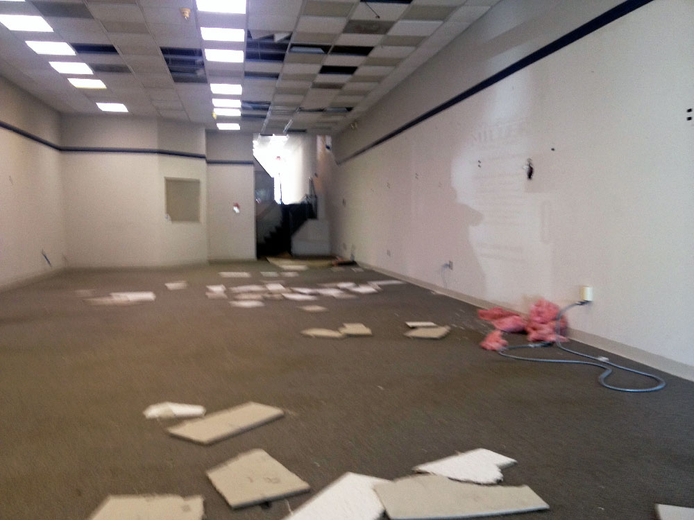 Ceiling Tiles on Floor